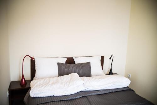 Ένα ή περισσότερα κρεβάτια σε δωμάτιο στο Apartamenty Opal