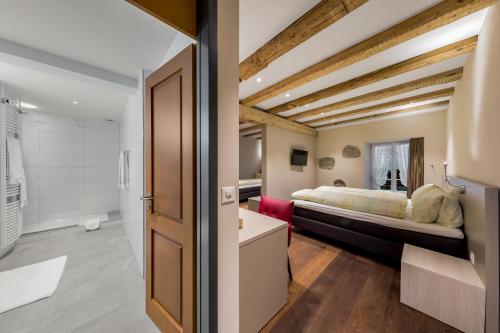 Koupelna v ubytování Hotel Gasthaus Hirschen
