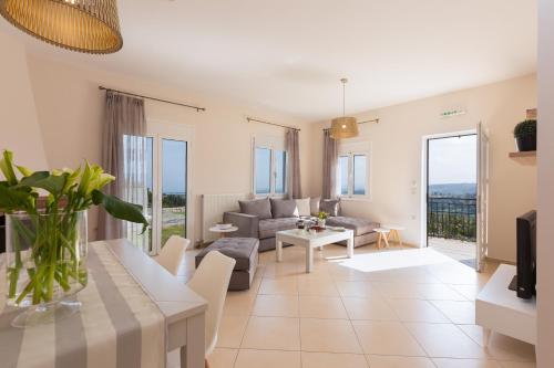 Ruang duduk di Agios Antonios Villas