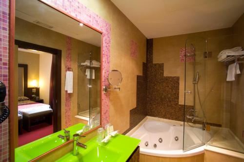 Koupelna v ubytování Hotel Juleca