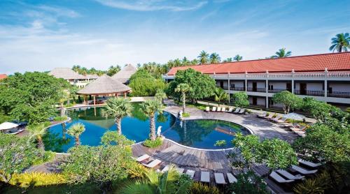 an aerial view of a resort with a swimming pool at Sokha Beach Resort in Sihanoukville