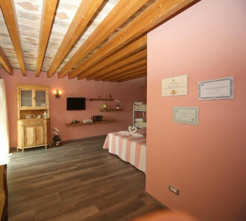 TV a/nebo společenská místnost v ubytování La Bosca agriturismo