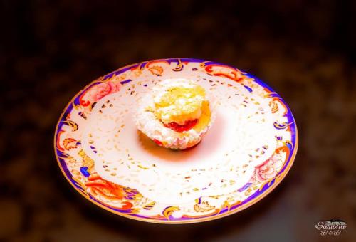 a plate with a piece of food on it at Samona in Kilkeel