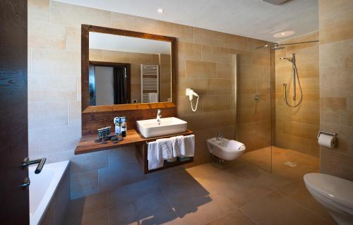 Koupelna v ubytování Hotel ANDER