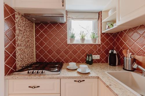 Kuchyňa alebo kuchynka v ubytovaní Apartament Wisniowa