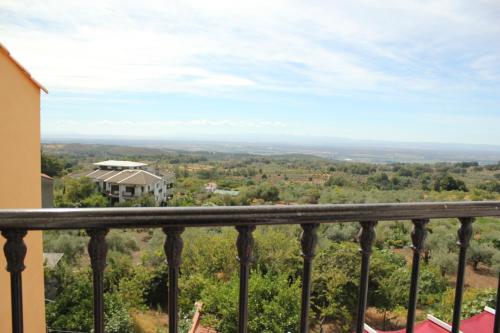 a view from the balcony of a house at Hostal Zaguan in Talaveruela