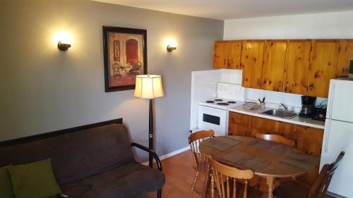 Kuchyň nebo kuchyňský kout v ubytování Greenside Motel