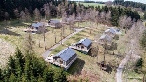 an aerial view of a large estate with houses at Chalet Le Grand Cerf in Bullange