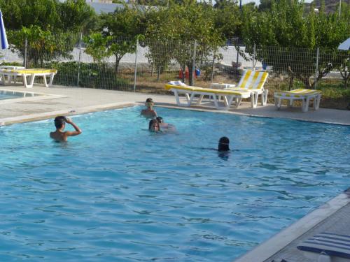 a group of people swimming in a swimming pool at Paraschos Studios Kos in Kardamaina