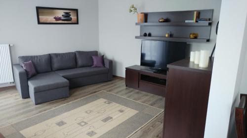 Χώρος καθιστικού στο Polhouse Apartamenty