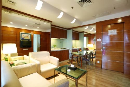 Posezení v ubytování Yihe Hotel Ouzhuang