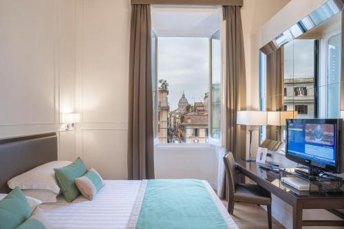 Cama ou camas em um quarto em Internazionale Domus