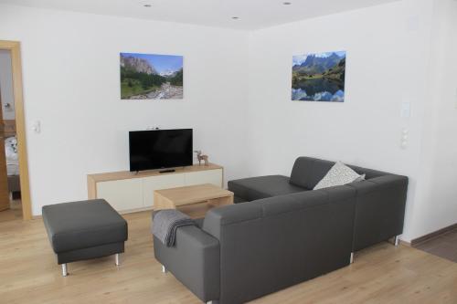 TV a/nebo společenská místnost v ubytování Haus Bichali