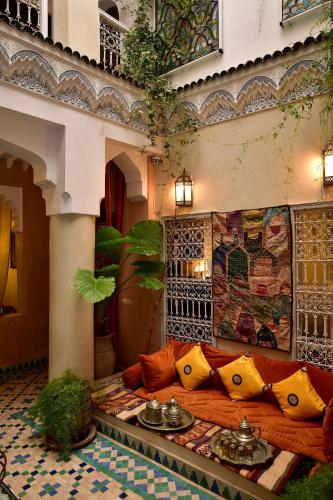 พื้นที่นั่งเล่นของ Riad Manissa