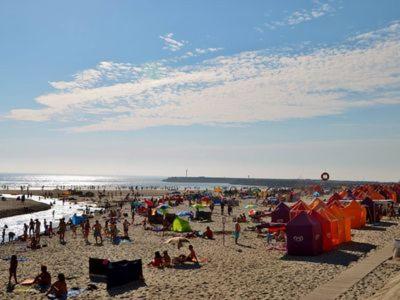 a large crowd of people on a beach at Vivenda Atlantico in Vila Praia de Âncora