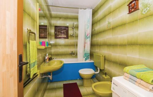 a bathroom with two toilets and a sink at Holiday Home Paul in Blace