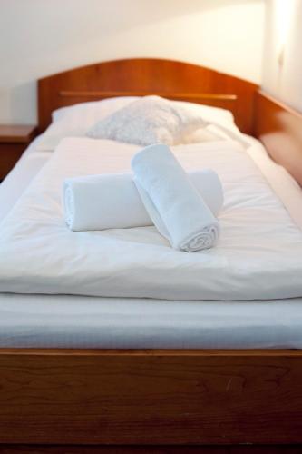Postel nebo postele na pokoji v ubytování Hotel Bajt Maribor