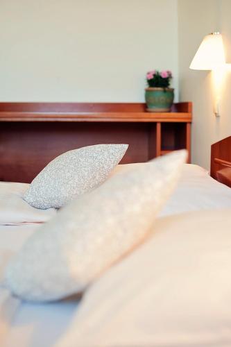 Postel nebo postele na pokoji v ubytování Hotel Bajt Maribor