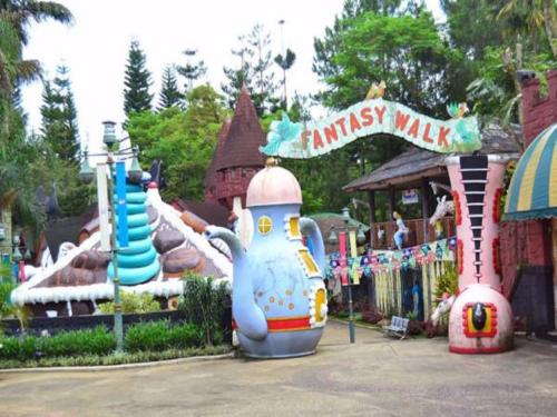 a group of inflatable rides in a amusement park at Villa Kota Bunga NA2 in Puncak