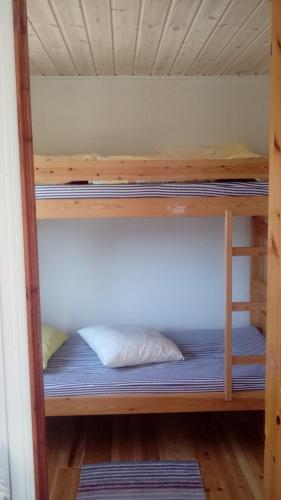 a couple of bunk beds in a room at Camping Djupdalen in Ekshärad