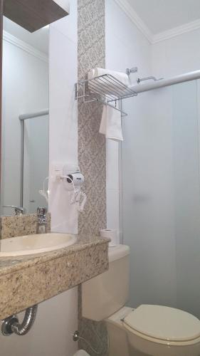 Koupelna v ubytování Hotel Recanto