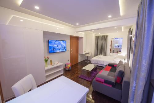 Postel nebo postele na pokoji v ubytování Studio Apartment Lena