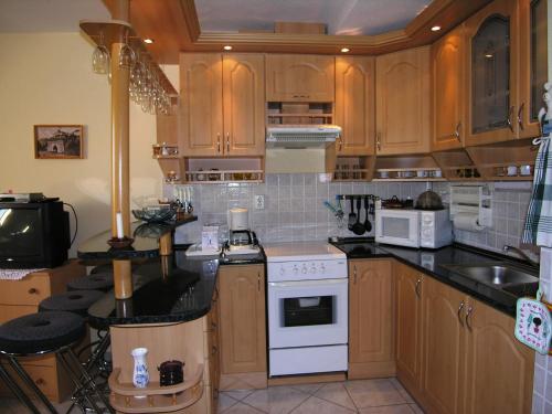 A kitchen or kitchenette at Christian Apartman