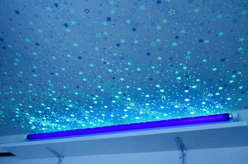 a room with a ceiling filled with lots of stars at South Island in Itoman