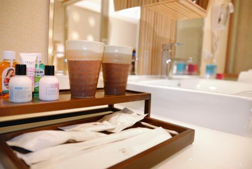 Koupelna v ubytování NAGAHIRO Hotel