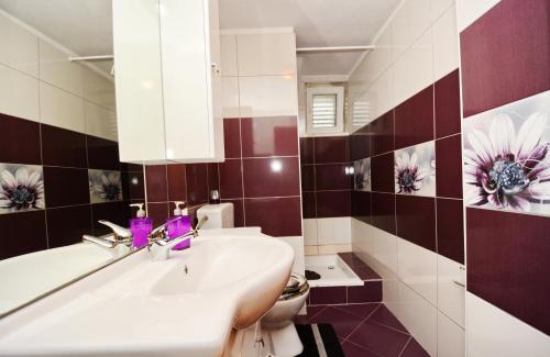 Koupelna v ubytování Apartments Katarina