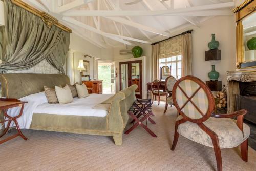 Ένα ή περισσότερα κρεβάτια σε δωμάτιο στο Serra Azul Lodge