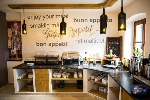 a kitchen with a counter in a store at Wohlmuth-Lückl in Kitzeck im Sausal