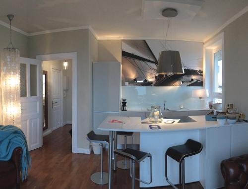 Η κουζίνα ή μικρή κουζίνα στο Seaside Apartments Austernbank
