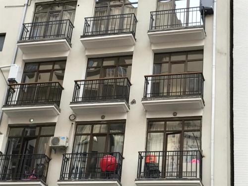 Balkón nebo terasa v ubytování Freedom Square Apartment