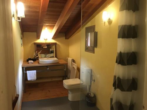 Koupelna v ubytování Cal Pai