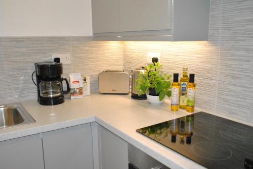 Η κουζίνα ή μικρή κουζίνα στο Spacious 2-Bedroom Apartments in Windsor