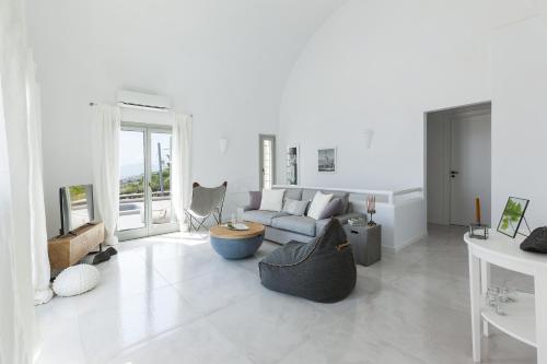 Χώρος καθιστικού στο Villa Vinea Santorini