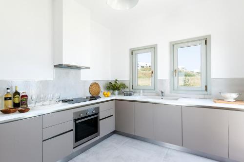 Een keuken of kitchenette bij Villa Vinea Santorini