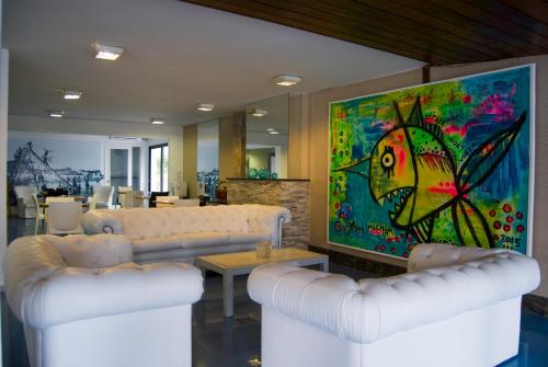 Χώρος καθιστικού στο Hotel Florinda