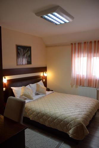 a bedroom with a large bed and a window at Hotel Čile in Kolašin