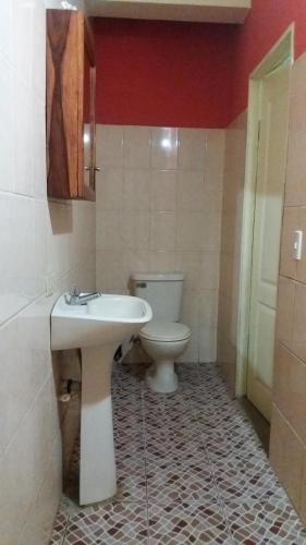 Koupelna v ubytování Hospedaje Dannita B&B