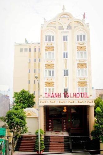 a hotel building with a sign on the front of it at THANH TAI HOTEl 1 in Ho Chi Minh City