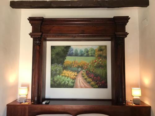 a picture of a painting of a garden at Casa Palacio VillaZambra in Ronda