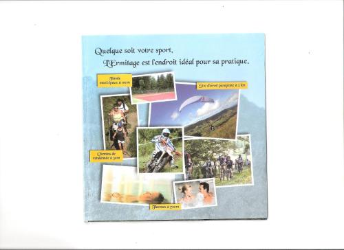 a collage of pictures on a page of a flyer at L'Ermitage St. Roch in Salins-les-Bains