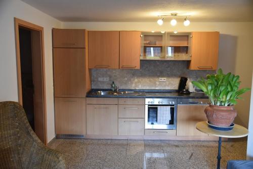 Kuchyň nebo kuchyňský kout v ubytování Ferienwohnung Inzlingen
