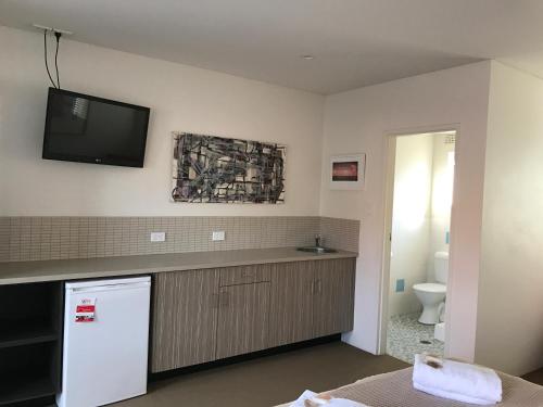 TV a/nebo společenská místnost v ubytování Thirroul Beach Motel