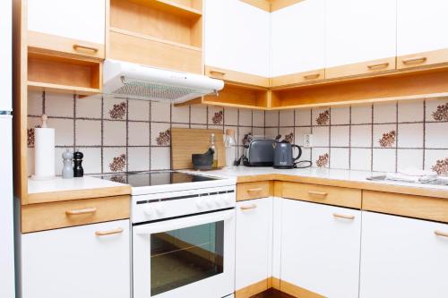 Η κουζίνα ή μικρή κουζίνα στο Briet Apartments Akureyri