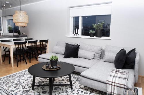 Χώρος καθιστικού στο Briet Apartments Akureyri