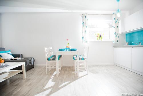 Dapur atau dapur kecil di Domki Baltic Stone Rewal
