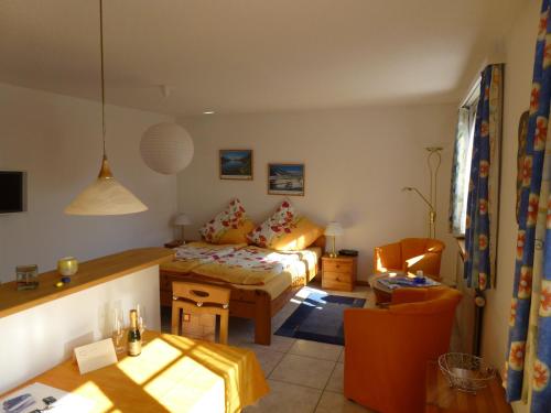 Postel nebo postele na pokoji v ubytování Haus Abendberg